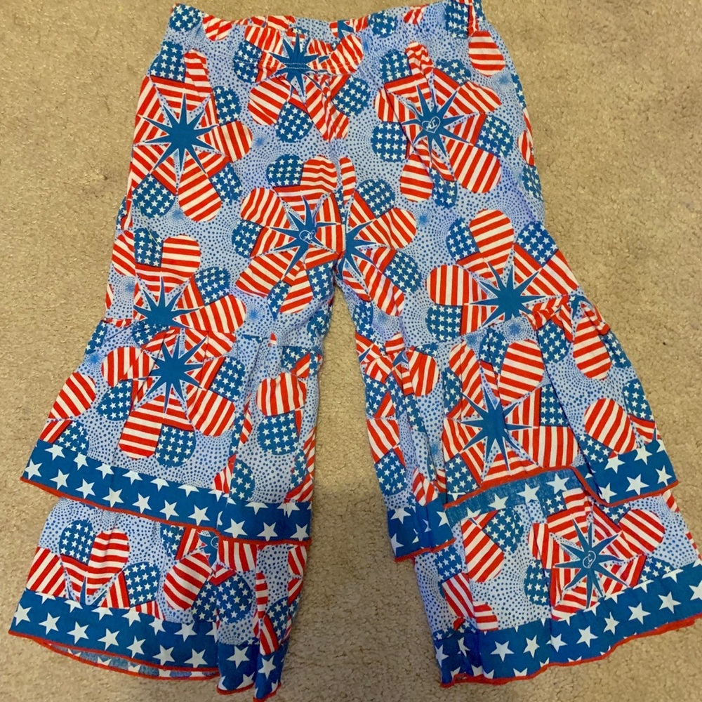 Patriotic puffy pants NWOT